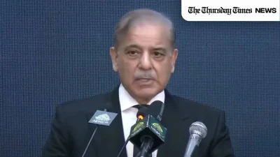 A file photo is shown of incumbent Pakistani prime minister Shehbaz Sharif at Islamabad on April 03, 2025. — FILE/THE THURSDAY TIMES
