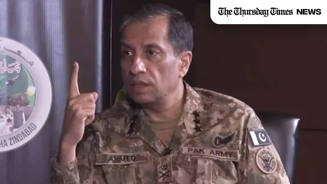 A file photo is shown of DG-ISPR Lt Gen Ahmed Sharif Chaudhry. — FILE/THE THURSDAY TIMES
