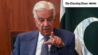 A file photo is shown of incumbent Defence Minister Khawaja Asif. — THE THURSDAY TIMES VIA REUTERS