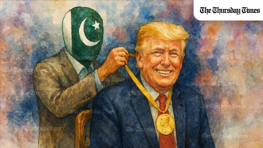 Trump can shift global discourse in a single sentence, even a foolish one. Pakistan knows this. Munir knows this. So rather than silence or scorn, they gave him something golden: a story to tell about himself. One that benefits them more than him. — MICHAEL MCCALL FOR THE THURSDAY TIMES