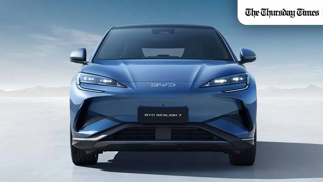 A file photo is shown of BYD Sealion 7 electric car