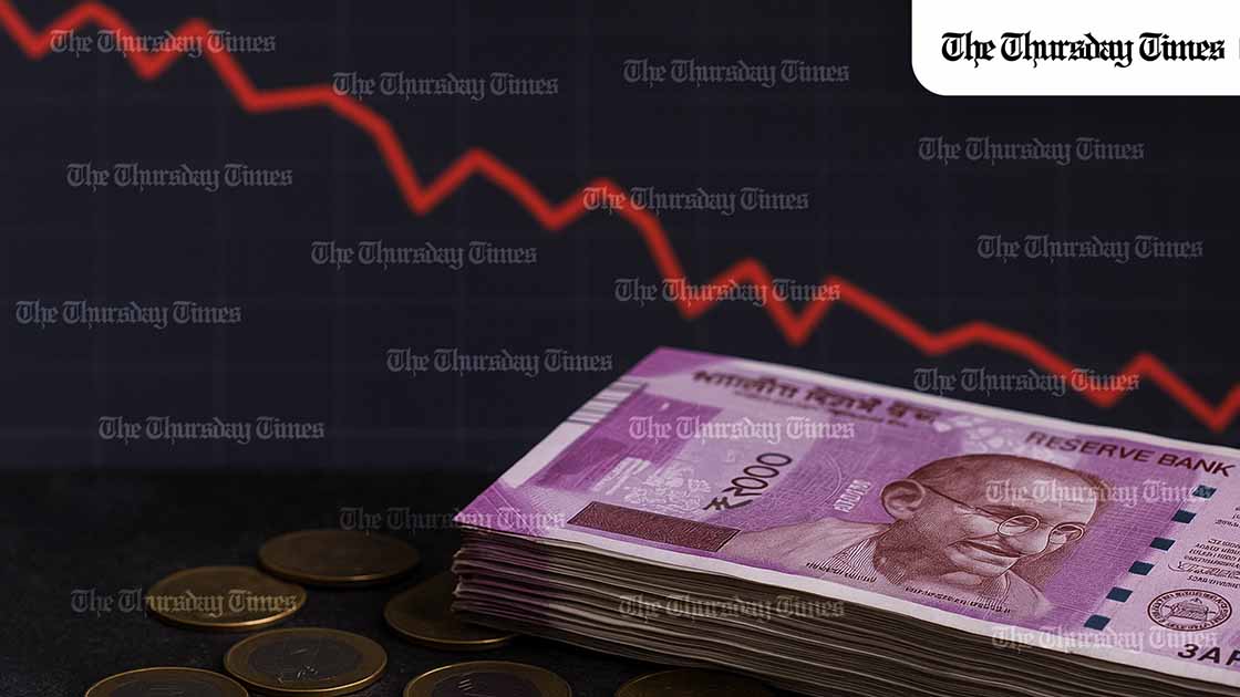 India’s currency slips deeper as trade tensions mount and investors pull back. — ORIGINAL/THE THURSDAY TIMES
