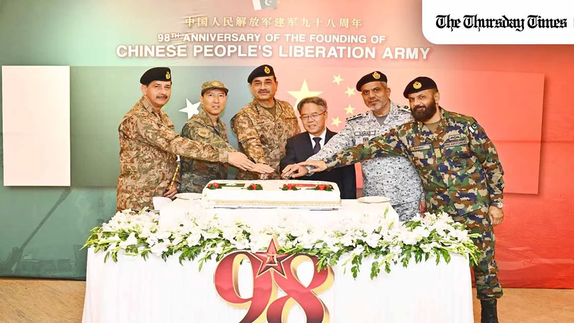 Pakistan hosts PLA anniversary at GHQ, deepening military ties with China. Field Marshal Asim Munir calls partnership key to strategic cooperation. — FILE