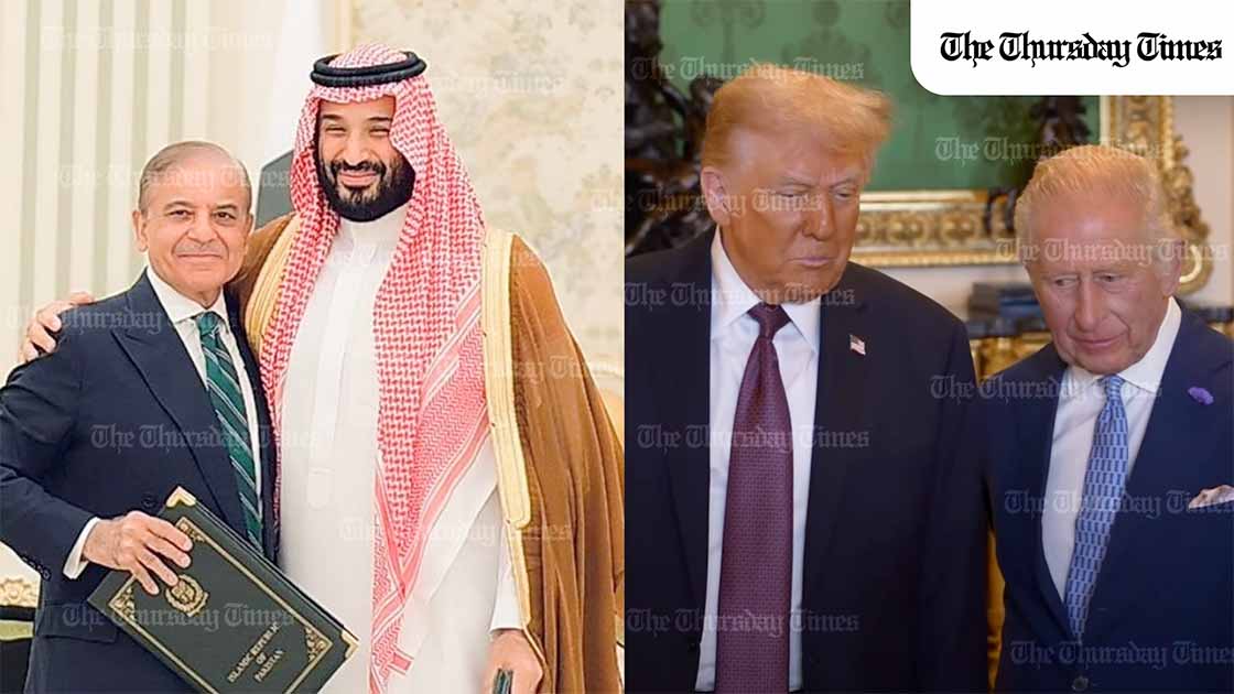 Pakistan and Saudi Arabia defence pact signals Middle East power shift, placing Riyadh under Islamabad’s nuclear umbrella as Western influence fades. — FILE/THE THURSDAY TIMES