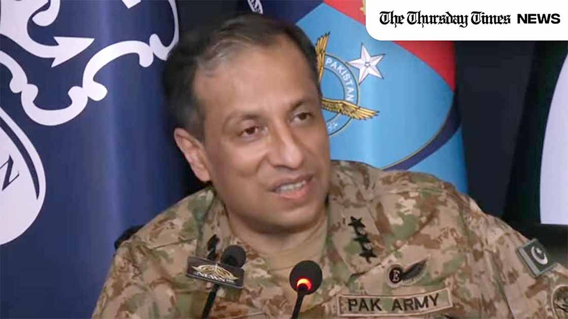 A file photo is shown of DG-ISPR Lt Gen Ahmed Sharif Chaudhry. — FILE/THE THURSDAY TIMES