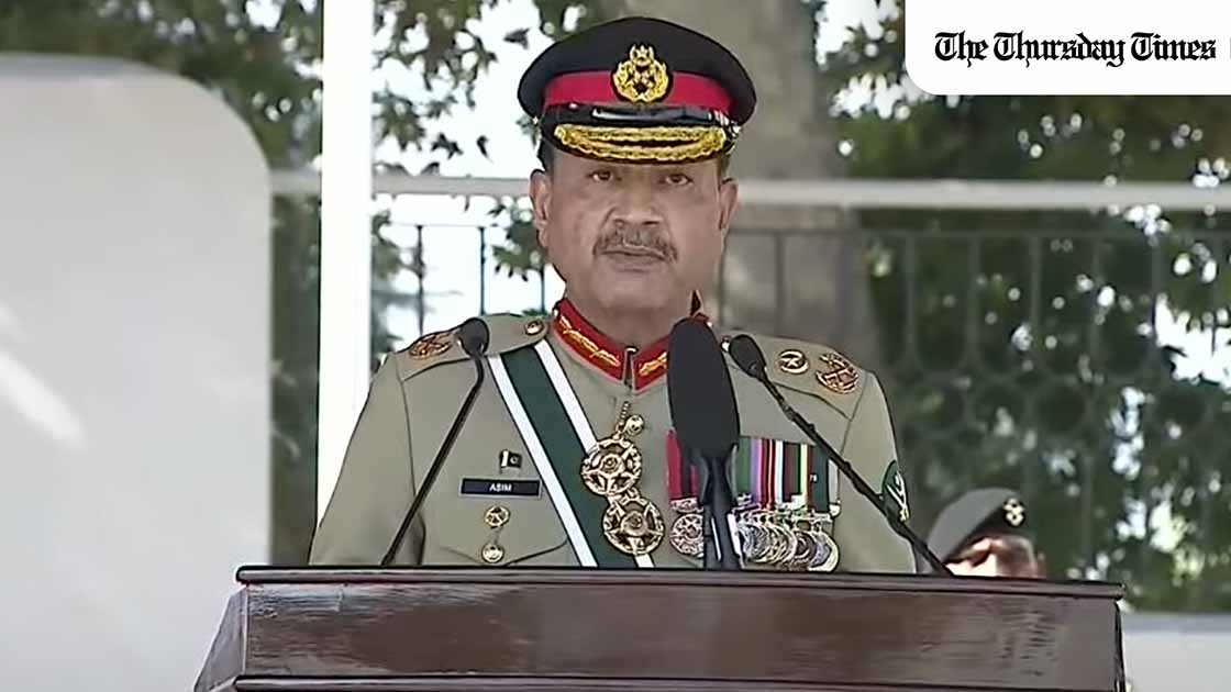 A file photo is shown of the Chief of Army Staff, Field Marshal Hafiz Syed Asim Munir Ahmed Shah, NI HI. — FILE/THE THURSDAY TIMES