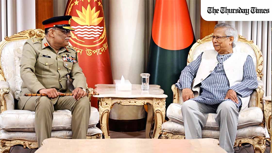 Pakistan’s top military official meets Bangladesh’s chief adviser in Dhaka to discuss trade, investment, defence cooperation and regional security as both nations look to reset ties. — FILE Pakistan’s top military official meets Bangladesh’s chief adviser in Dhaka to discuss trade, investment, defence cooperation and regional security as both nations look to reset ties. — FILE