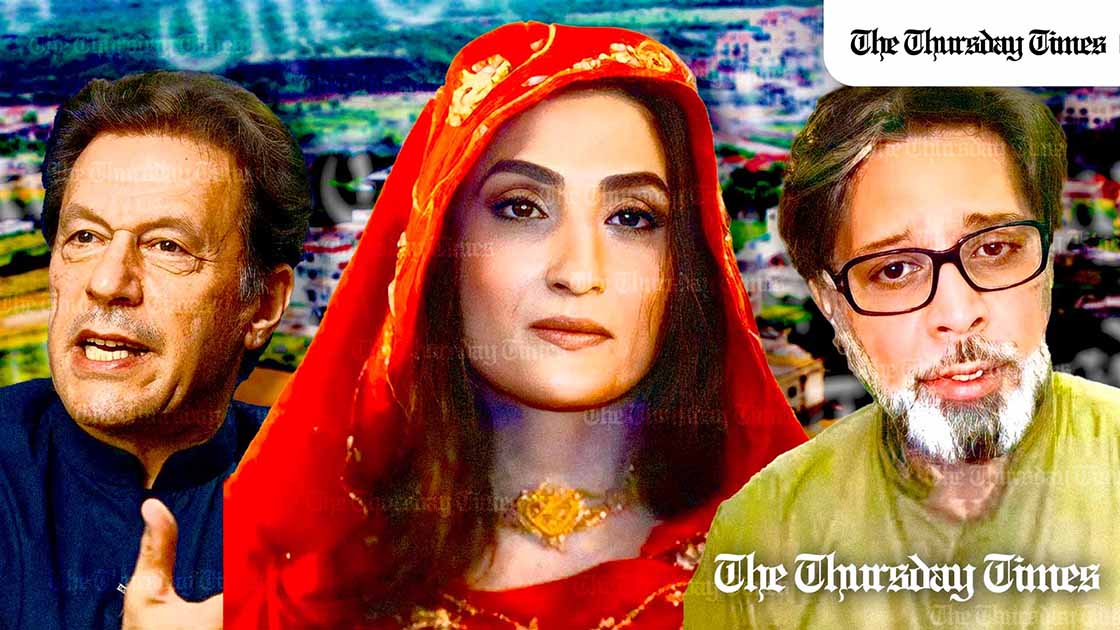A combined file photo is shown of former prime minister and incumbent PTI supremo Imran Khan (L), former Pakistani first lady Bushra Maneka (C), and her ex-husband Khawar Maneka (R). — FILE/THE THURSDAY TIMES