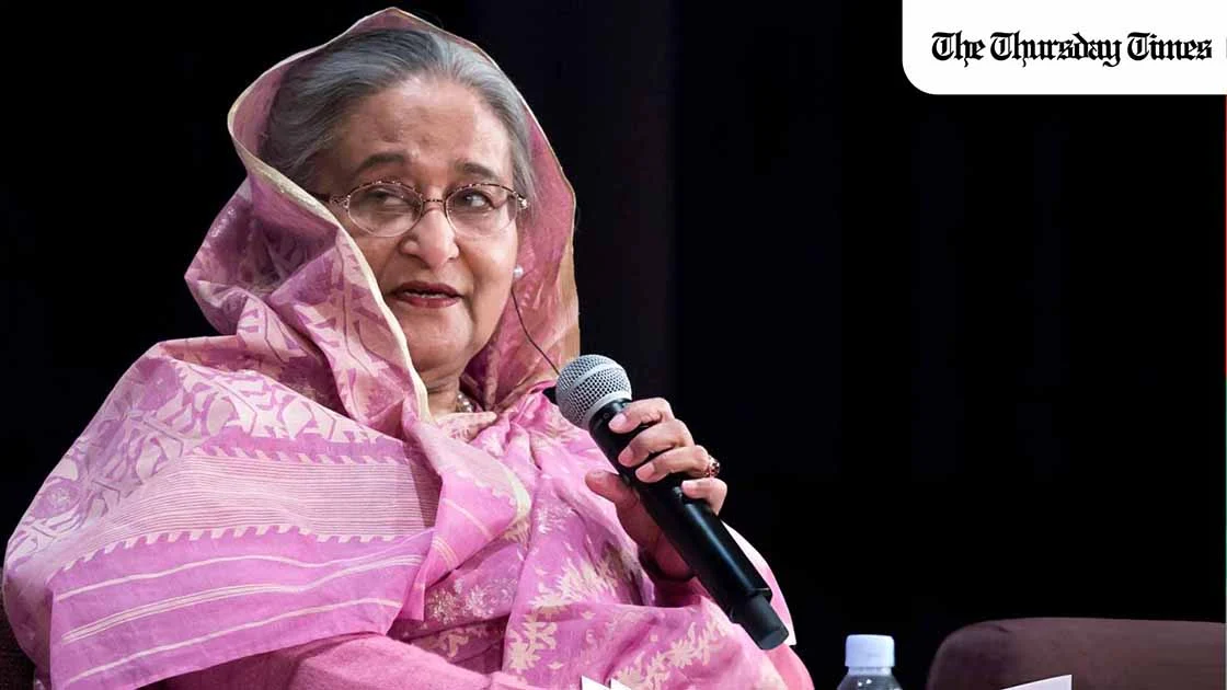 A file photo is shown of former Bengali prime minister Sheikh Hasina. — FILE/THE THURSDAY TIMES