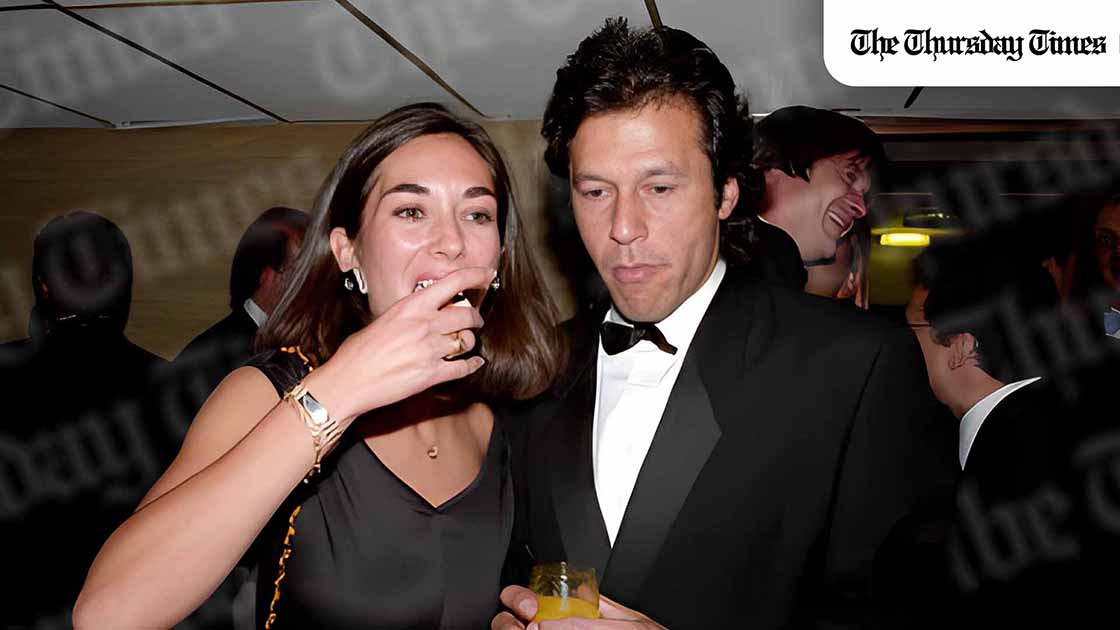 A file photo is shown of incarcerated former PTI supremo Imran Khan (R) and incarcerated British socialite Ghislaine Maxwell (L) attending a party marking the Fall of Communism at the London Savoy on October 28, 1990. — FILE A file photo is shown of incarcerated former PTI supremo Imran Khan (R) and incarcerated British socialite Ghislaine Maxwell (L) attending a party marking the Fall of Communism at the London Savoy on October 28, 1990. — FILE