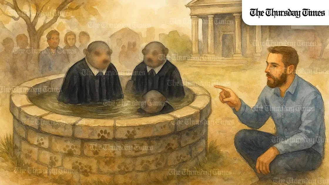 A village discovers that its revered sacred well of justice was being contaminated for years by three powerful figures who controlled the water system and resisted removal. — MICHAEL MCCALL FOR THE THURSDAY TIMES