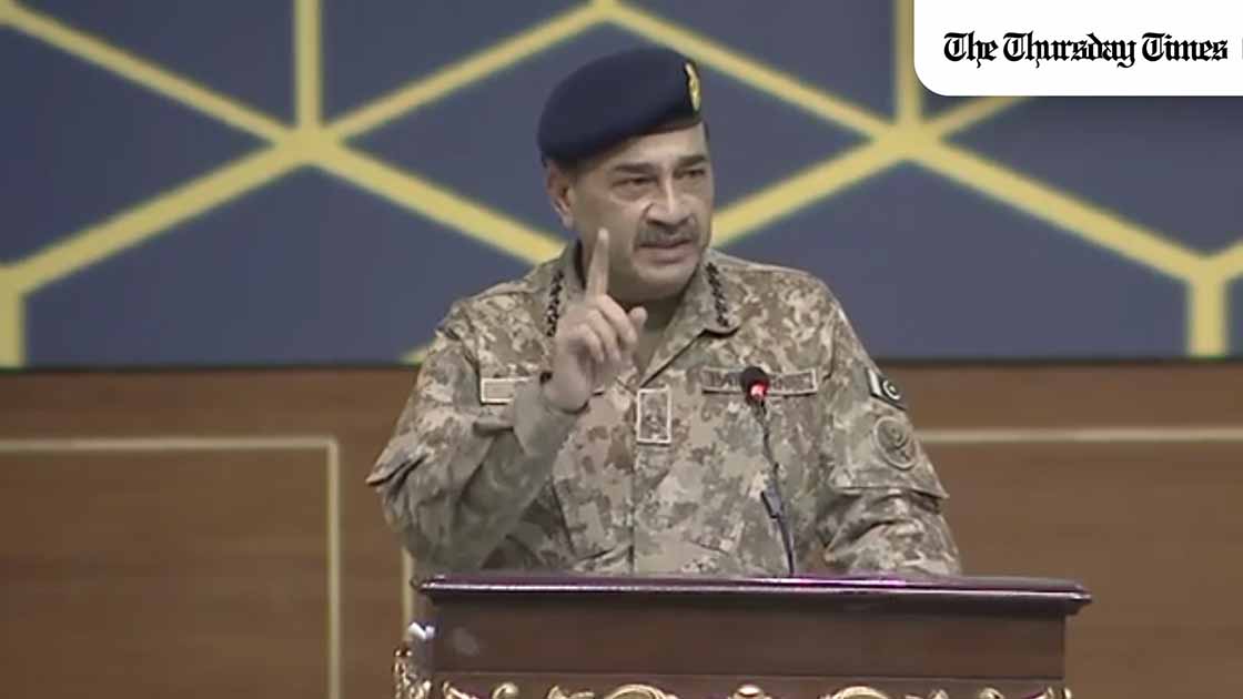 A file photo is shown of the Chief of Army Staff, Field Marshal Syed Asim Munir. — FILE/THE THURSDAY TIMES