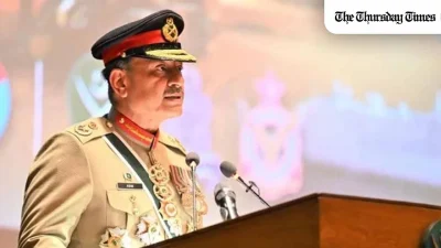 A file photo is shown of the Chief of Army Staff, Field Marshal Hafiz Syed Asim Munir Ahmed Shah, NI HI. — FILE/THE THURSDAY TIMES