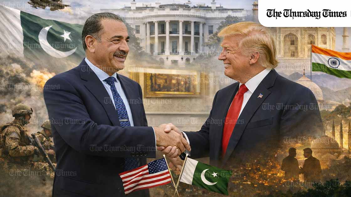 Pakistan ended 2025 with renewed diplomatic and security momentum as quiet counterterrorism cooperation and a White House tone shift, reinforced by Trump’s praise and regional pressures, began to reshape the old “India first” frame. — MICHAEL MCCALL FOR THE THURSDAY TIMES