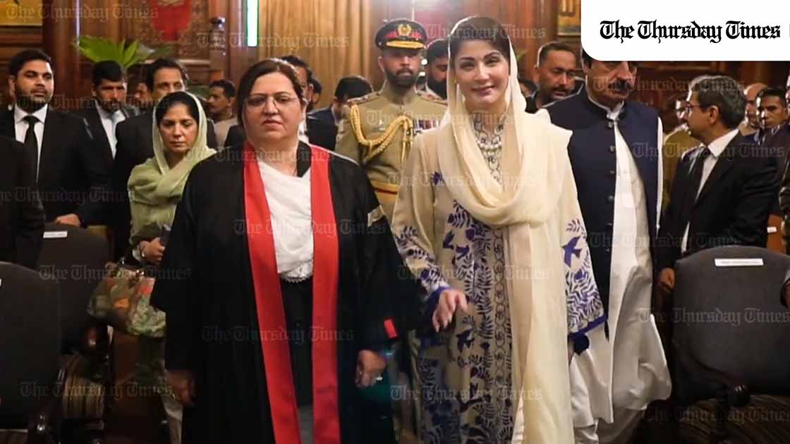 Punjab CM Maryam Nawaz responds to Lahore High Court Chief Justice Alia Neelum’s interim order suspending the Property Act 2025, warning it benefits land grabbers and harms the poor. — FILE/THE THURSDAY TIMES