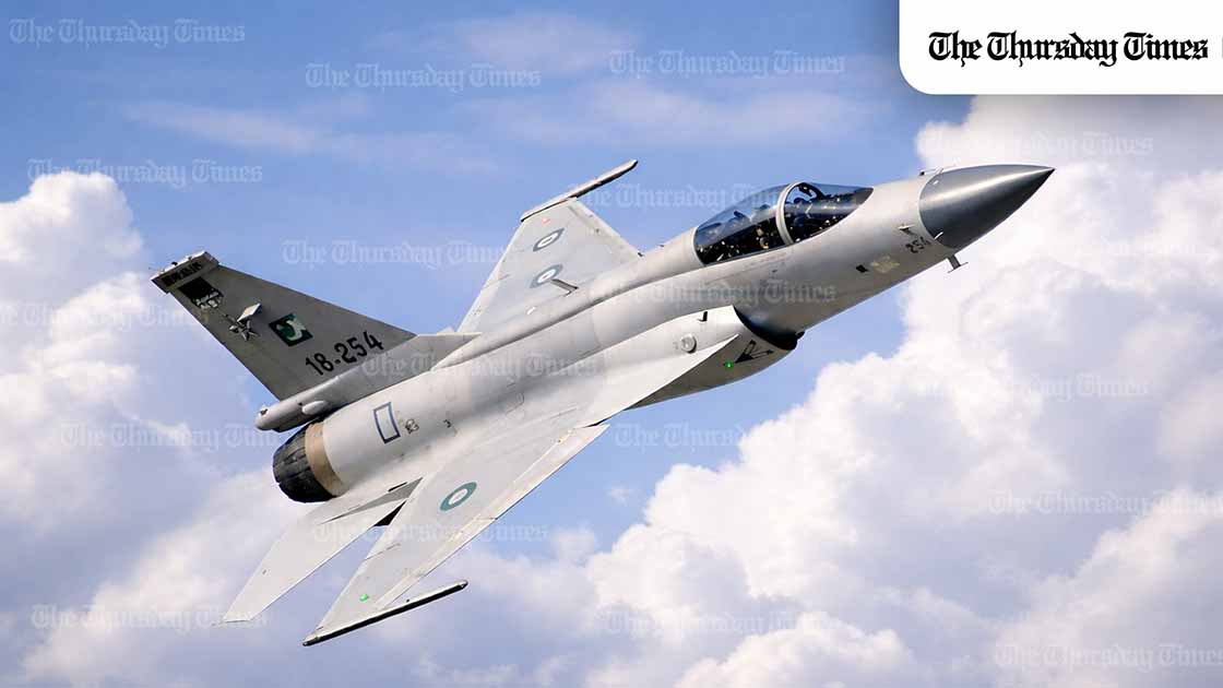 Pakistan and Bangladesh discuss a potential JF-17 fighter jet deal as defence ties deepen and regional dynamics shift. — FILE/THE THURSDAY TIMES Pakistan and Bangladesh discuss a potential JF-17 fighter jet deal as defence ties deepen and regional dynamics shift. — FILE/THE THURSDAY TIMES
