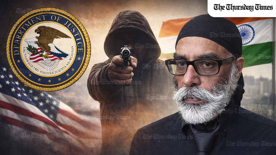 The US Department of Justice says Nikhil Gupta pleaded guilty to helping arrange a New York murder-for-hire plot targeting a US-based Sikh separatist leader, alleging the plan was directed by an Indian government employee and stopped through an undercover sting. — FILE/THE THURSDAY TIMES