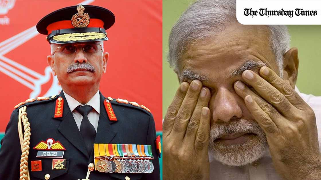 As the Chinese continued to advance, Naravane found himself caught between commanders on the ground prepared to act and a political system that had not yet decided whether it wanted to own the consequences of action. — MONTAGE/THE THURSDAY TIMES