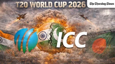 Men’s T20 World Cup 2026 was meant to be a celebration, but South Asian tensions have taken over as Bangladesh pulls out, Pakistan plans to boycott India in solidarity, and the ICC risks a big financial hit if the marquee match is lost. — FILE/THE THURSDAY TIMES