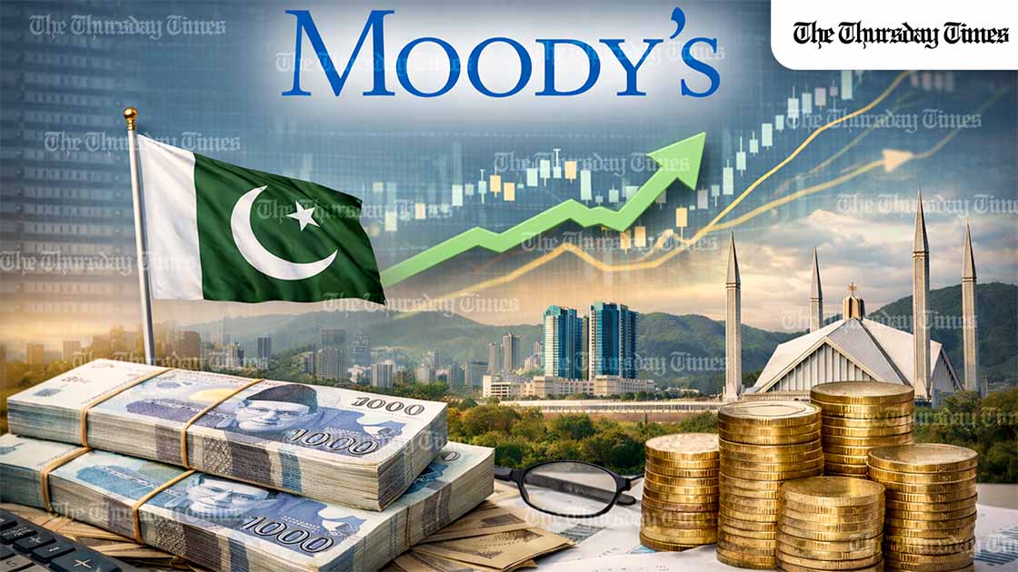 Moody’s has moved Pakistan’s banking system outlook to stable from positive, signalling a sector that is stabilising on the back of reforms, easing inflation and resilient balance sheets even as sovereign-linked risks remain. — FILE/THE THURSDAY TIMES