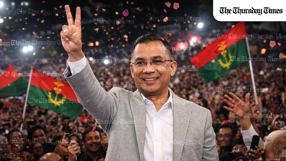 Bangladesh’s election culminated in a decisive BNP landslide that carried the party beyond a two-thirds majority, reshaping parliament overnight and placing Tarique Rahman firmly on course to lead the next government. — FILE/THE THURSDAY TIMES