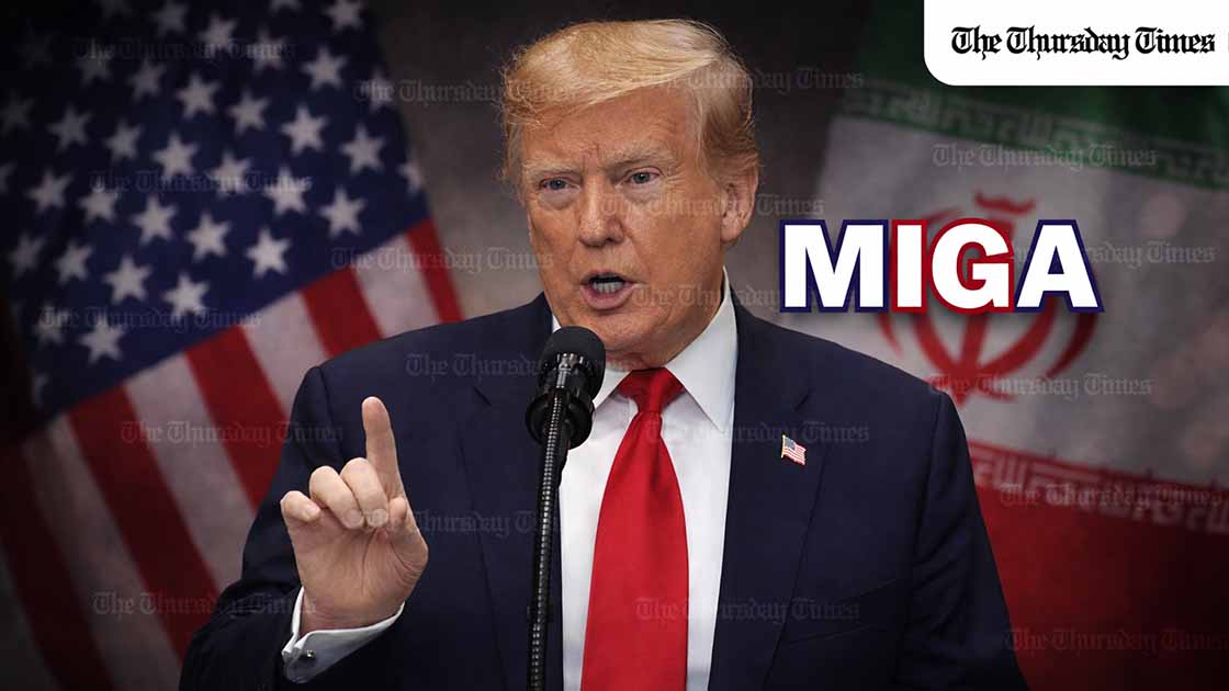 Donald Trump says there will be no deal with Iran except “unconditional surrender”, linking any future settlement to leadership acceptable to Washington and to his slogan, “Make Iran Great Again” (MIGA). — FILE/THE THURSDAY TIMES
