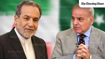 Iranian Foreign Minister Abbas Araghchi has publicly thanked Pakistan’s government and people for their solidarity during the US-Israel war on Iran, underscoring Pakistan’s growing diplomatic visibility as it condemns attacks on Iran while also opposing strikes on Gulf states. — COLLAGE/THE THURSDAY TIMES
