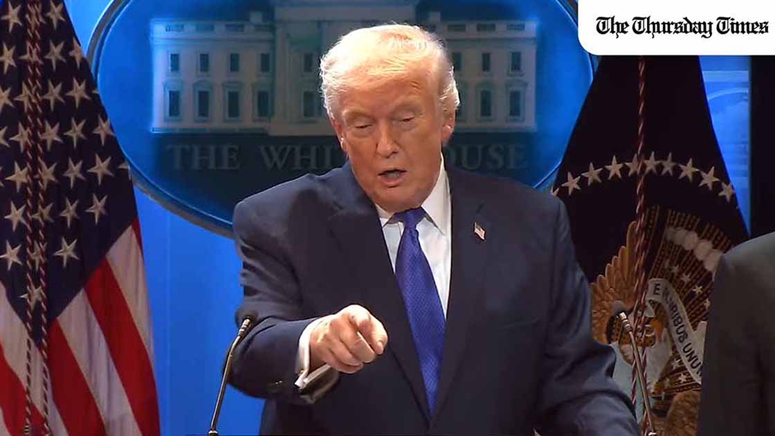 Donald Trump says he wants to be personally involved in Iran’s leadership transition and rejects Mojtaba Khamenei as a potential successor. — FILE/THE THURSDAY TIMES