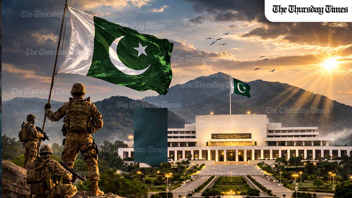 Pakistan rejects claims it is the next target in regional tensions, vowing to continue Operation Zarb-ul-Haq while maintaining firm defence and diplomatic balance. — FILE / THE THURSDAY TIMES