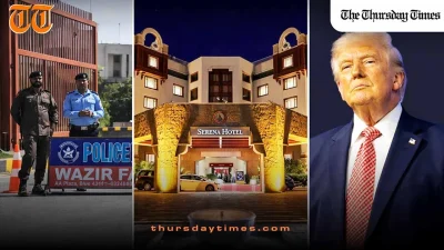 Islamabad and Rawalpindi tightened security, cleared hotels and suspended transport just as Donald Trump said he could visit Pakistan if an Iran deal is signed there, fuelling speculation that the capital may be preparing for another major diplomatic moment. — MONTAGE/THE THURSDAY TIMES