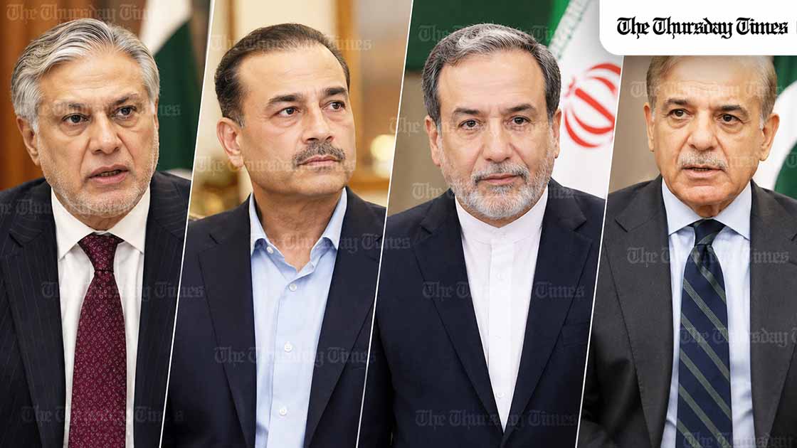Iran says Pakistan holds a special place in its foreign policy as Araqchi meets Shehbaz Sharif in Islamabad. — MONTAGE/THE THURSDAY TIMES