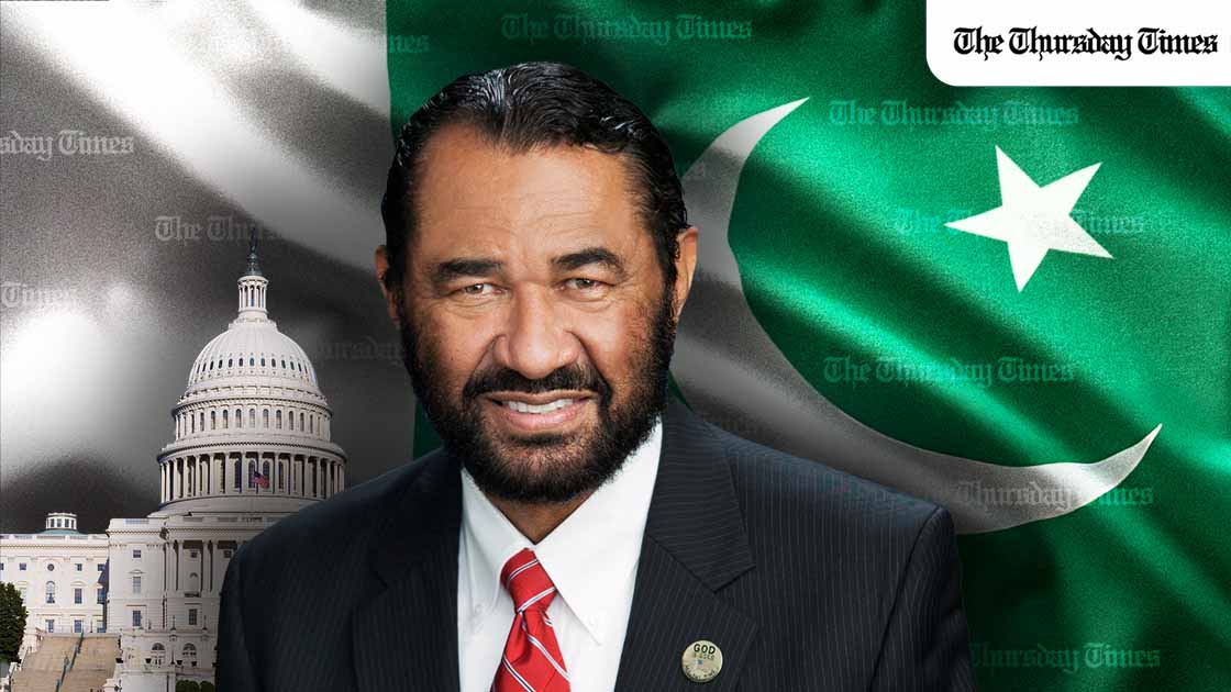 A draft resolution introduced by Congressman Al Green commends Pakistan for facilitating dialogue between the United States, Israel and Iran, casting Islamabad as a neutral mediator at a fragile moment in regional diplomacy. — MONTAGE/THE THURSDAY TIMES