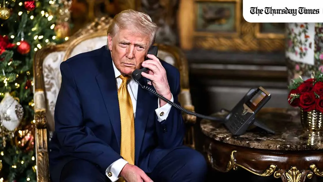 President Donald Trump on a phone call at the White House — FILE/THE WHITE HOUSE