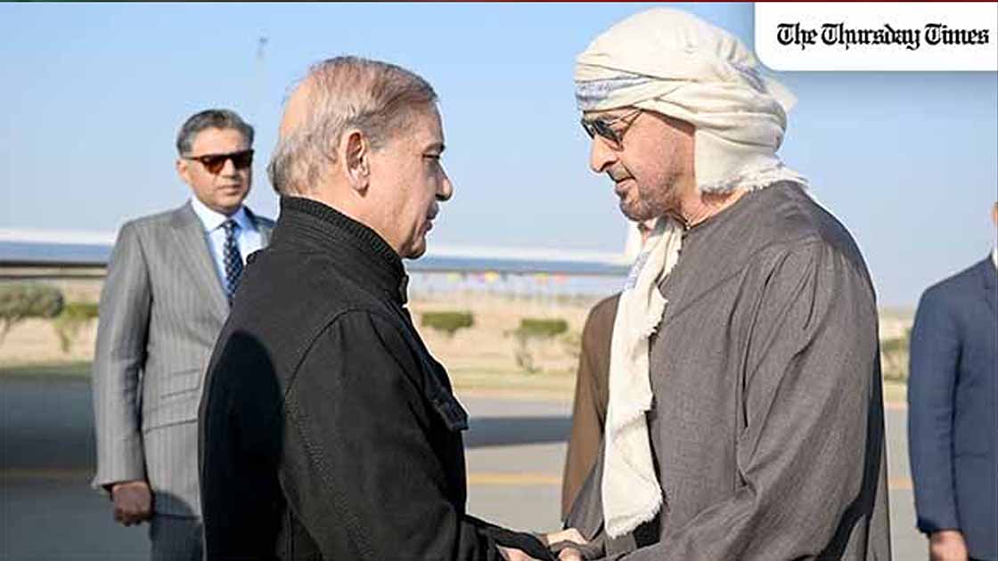 Pakistan has strongly condemned missile and drone attacks on civilian infrastructure in the UAE, with Prime Minister Shehbaz Sharif expressing solidarity with President Sheikh Mohamed bin Zayed and calling for the ceasefire to hold so diplomacy can continue. — FILE