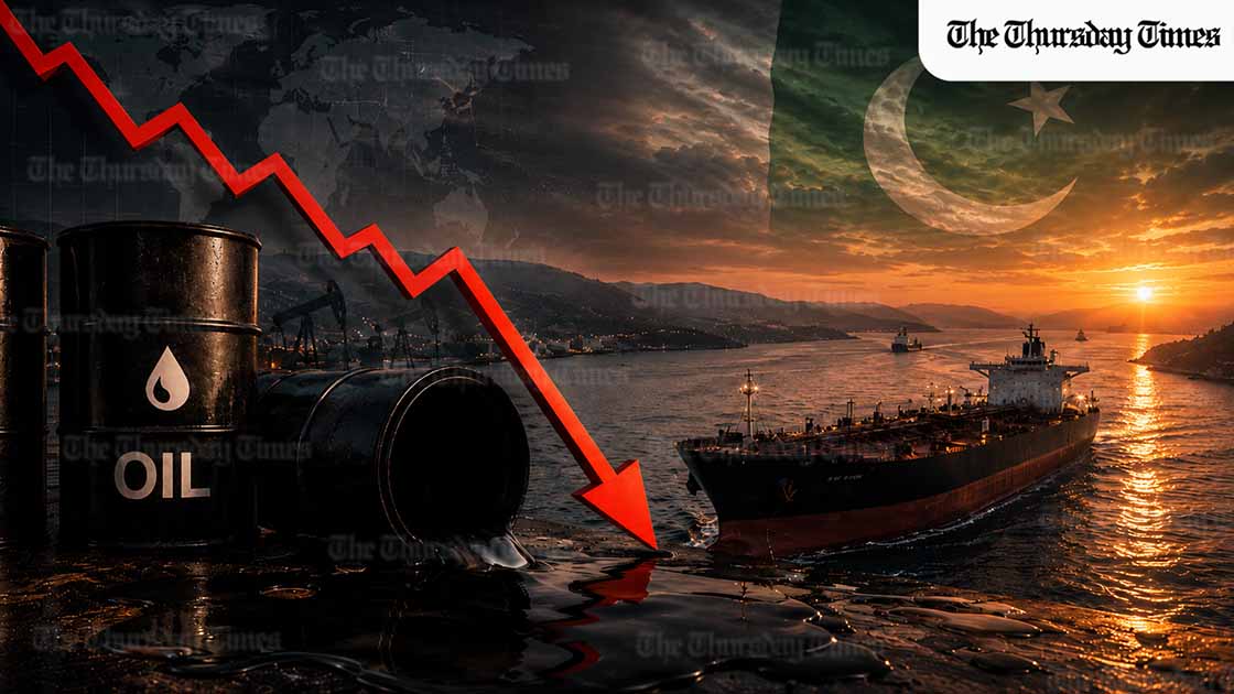 Oil prices fell sharply after Pakistan's PM Shehbaz Sharif announced a US-Iran peace deal as Pakistan’s mediation began moving not only diplomacy but global energy markets. — FILE/THE THURSDAY TIMES