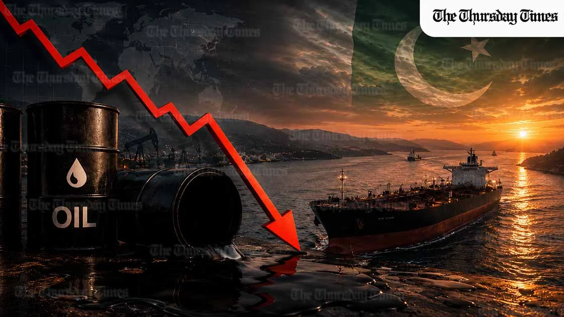 Oil prices fell sharply after Pakistan's PM Shehbaz Sharif announced a US-Iran peace deal as Pakistan’s mediation began moving not only diplomacy but global energy markets. — FILE/THE THURSDAY TIMES