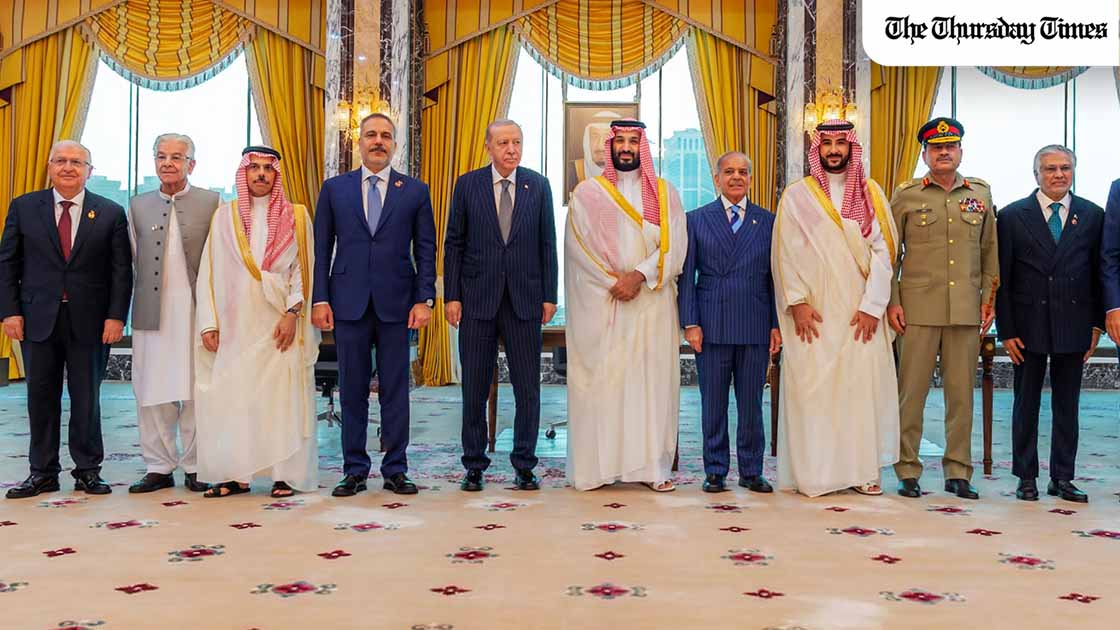 Pakistan, Saudi Arabia and Türkiye send foreign ministers, defence ministers and military chiefs to Istanbul for the first Makkah pact committee meeting.— FILE/SPA