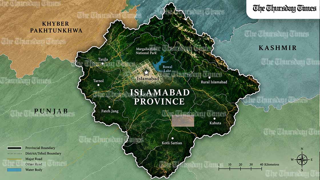What a self-governing Islamabad could look like under the proposed provincial-style framework. ILLUSTRATION/THE THURSDAY TIMES