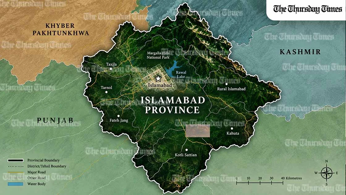 What a self-governing Islamabad could look like under the proposed provincial-style framework. ILLUSTRATION/THE THURSDAY TIMES
