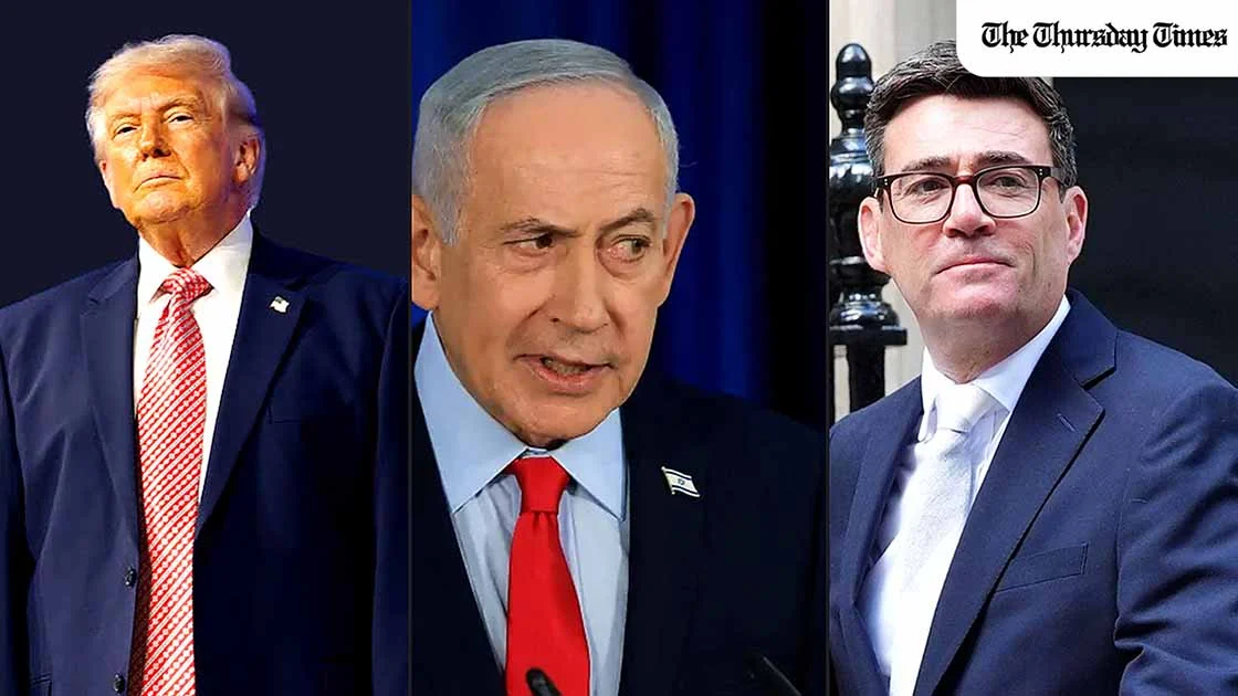 Trump did not push back when briefed on Britain's plan to sanction Israeli settlements, a Western official says. — COLLAGE/THE THURSDAY TIMES