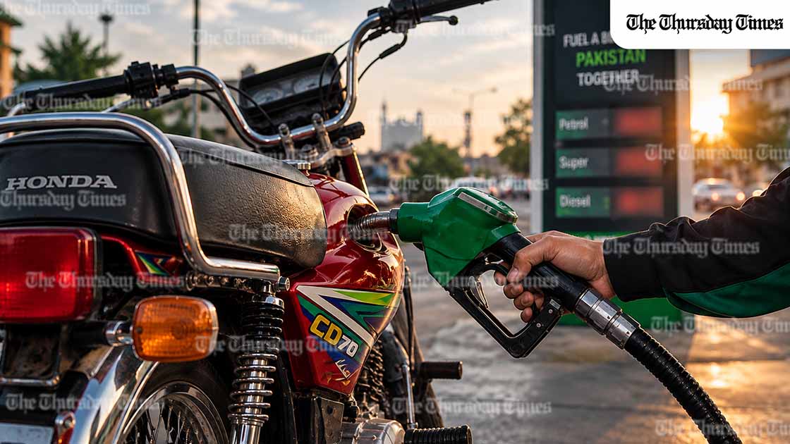 Pakistan announces Rs100 per litre petrol relief for motorcycles, rickshaws and small cars. — FILE/THE THURSDAY TIMES