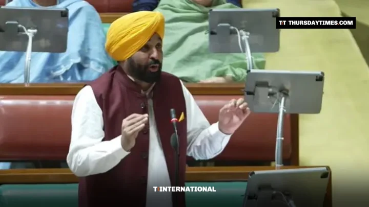 Indian Punjab Chief Minister Bhagwant Mann speaks in the state assembly, where he said he wanted to attend a Punjabi conference in Lahore. — SCREENGRAB VIA BHAGWANT MANN/YOUTUBE