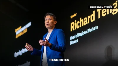 Binance co-chief executive Richard Teng, a former head of Abu Dhabi Global Market’s financial regulator, speaks at Binance Blockchain Week in Istanbul. — FILE/THE THURSDAY TIMES