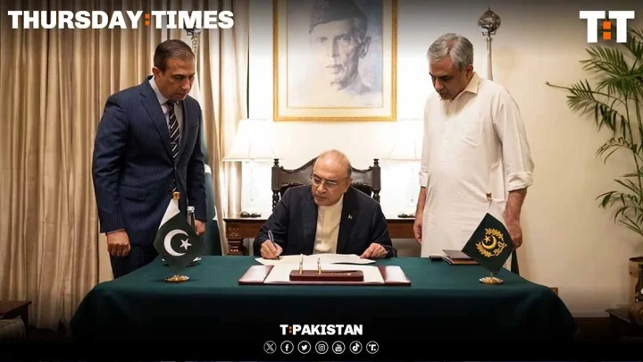President Asif Zardari signs advice on emergency, governor's rule in KP. Parliament to meet Tuesday. — FILE