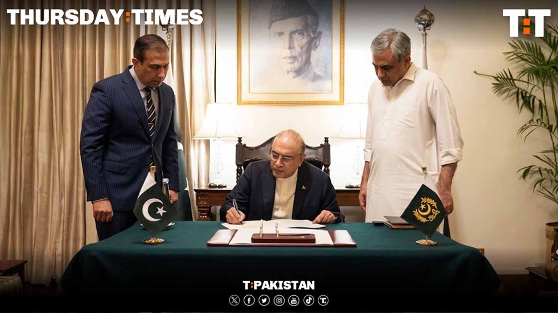 President Asif Zardari signs advice on emergency, governor's rule in KP. Parliament to meet Tuesday. — FILE