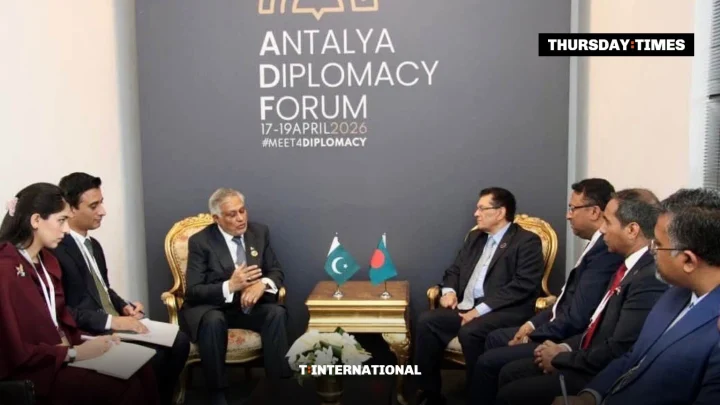 Deputy Prime Minister Ishaq Dar at a diplomatic forum in Türkiye, file photo. — FILE/THE THURSDAY TIMES