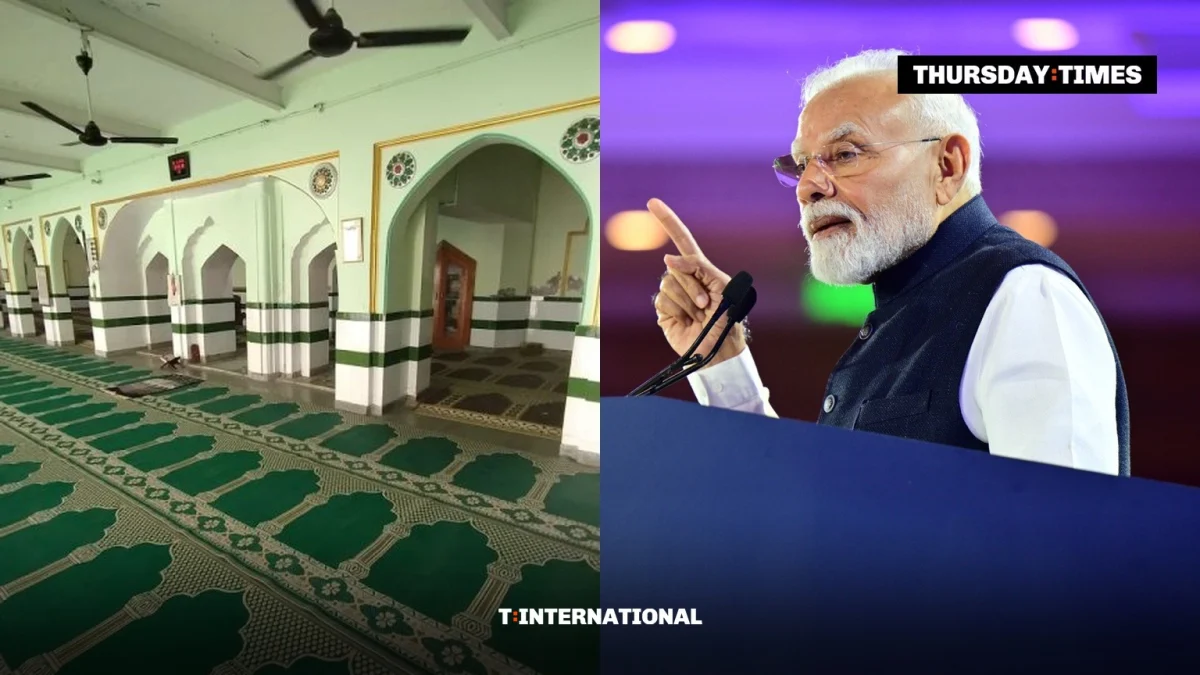 The Race Course Mosque in New Delhi, and Prime Minister Narendra Modi. — FILE/THE THURSDAY TIMES