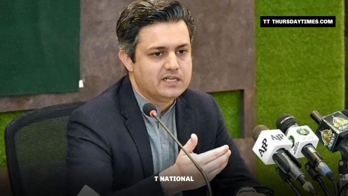 Hammad Azhar speaks at a press conference
