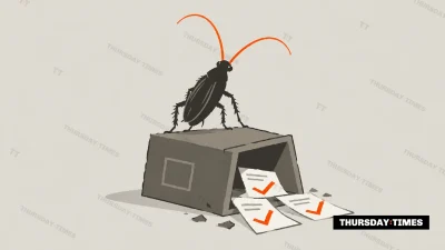 For a campaign that began as a scrappy, internet-native protest group mocking the Election Commission's defensiveness with an insect's name, drawing a mainstream actor and one of India's most-watched independent commentators to a single rally is no small escalation. — MICHAEL MCCALL FOR THE THURSDAY TIMES