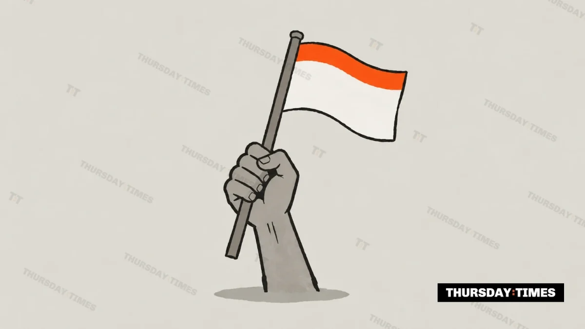 A flag in a protester's hand is a harder thing to criminalise than a slogan, and the movement's organisers appear to understand that. — MICHAEL MCCALL FOR THE THURSDAY TIMES